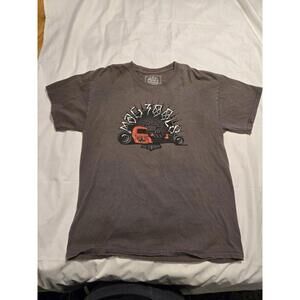 Mac Tools "Raising Hell" Rat Rod Hot Rod T-Shirt Charcoal Grey Skull Men’s Sz L